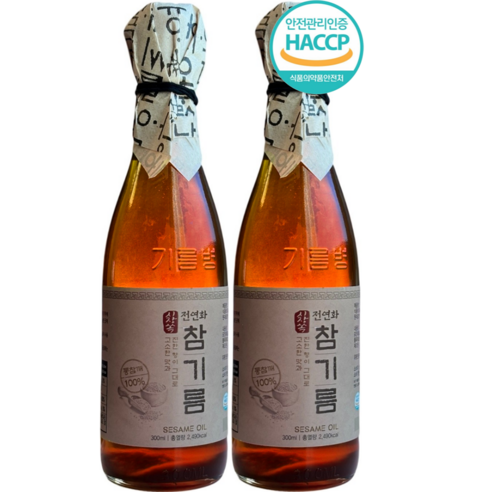시장쏙 전연화 참기름, 2개, 300ml