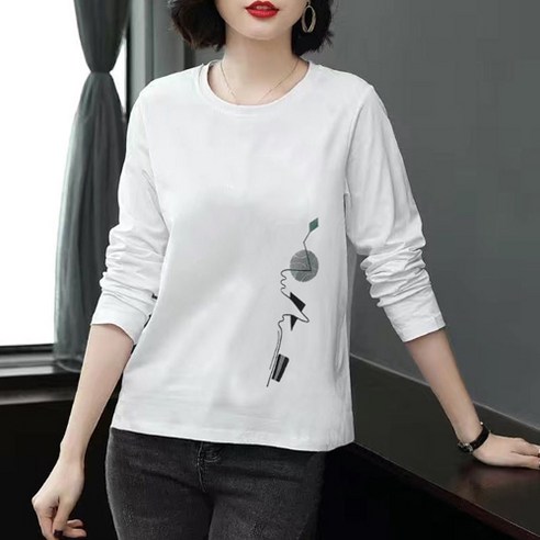 스타일 돋보이는 에르모소 도형 프린팅 티셔츠를 만나보세요!