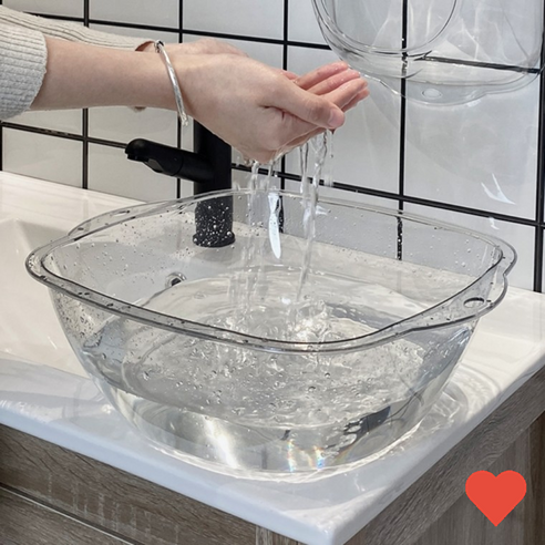 바가지 투명 대야 욕실 눈금 소형 대형, 대형(5L), 1개