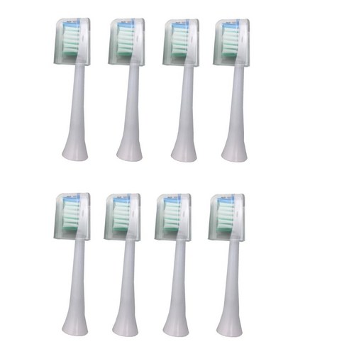 Sarmocare S100/S200 초음파 소닉 핏 Digoo DG-YS11 용 6Pcs 교체 전동 칫솔 헤드, WHITE