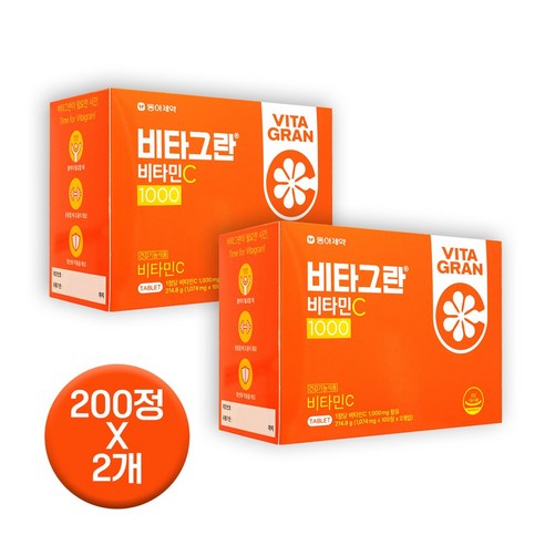 동아 비타그란 비타민C1000, 2개, 200정