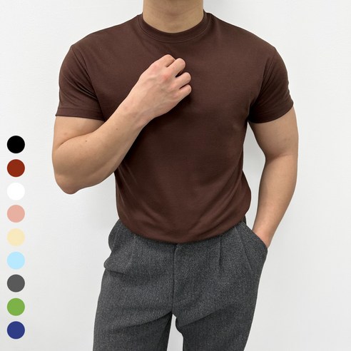 탁월한 스타일과 편안함을 위한 머슬핏 반팔티