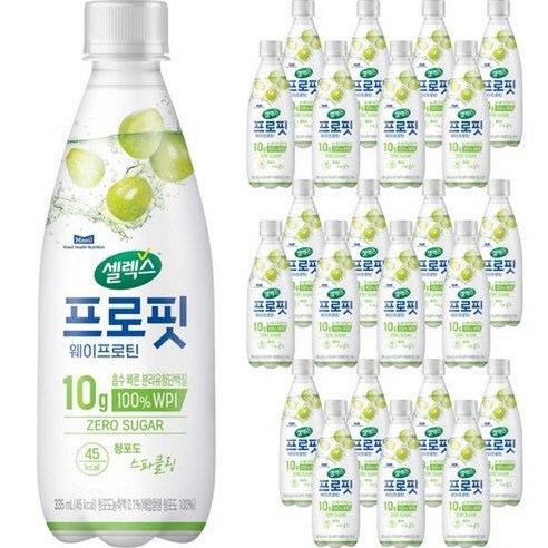 셀렉스 프로핏 웨이프로틴 스파클링 청포도, 335ml × 24개