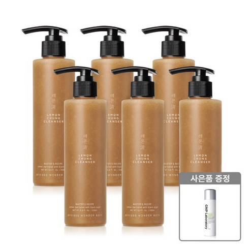 조성아 원더바스 레몬청 클렌저 200ml 6개 + 차앤박 뮤제너 카밍 앰플 미스트 100ml