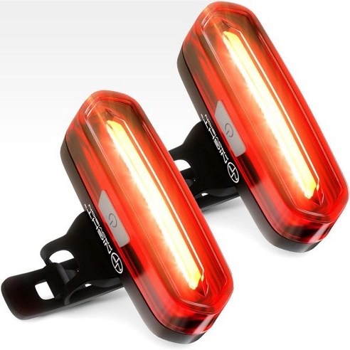 DUO120 RED White LED USB 바이크 라이트 스트로브 점멸 전방 또는 후방 안전 경고 로드 산악 자전거 BMX (DUO120 REDWhite 2팩)