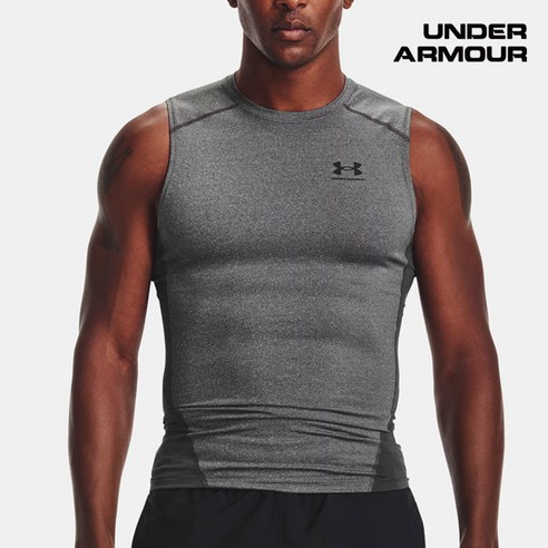 UNDER ARMOUR 언더아머 남성 HeatGear 슬리브리스 컴프레션 1361522-090