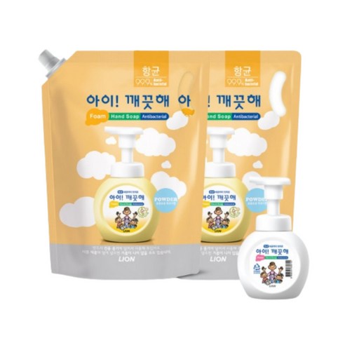 아이깨끗해 순 리필 1.8L x 2개 + 250ml 공용기 x 1개