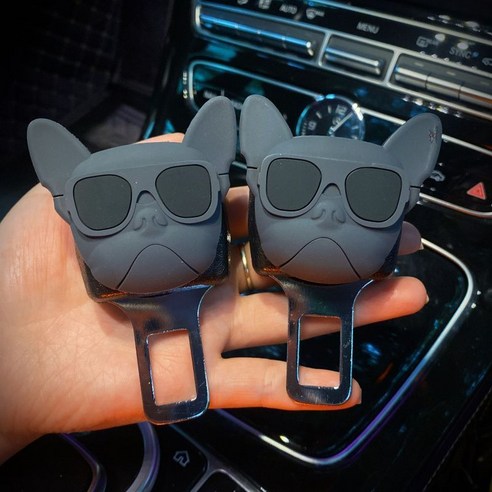 폴라 자동차 안전벨트 도그 커넥터, 1개, 그레이+그레이