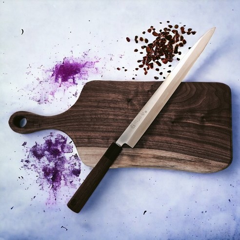 명인 명장 조상진 해전도 사시미칼 데바칼 10종 원목 자석 칼집 세트, 06.사시미300+원목칼집, 1개