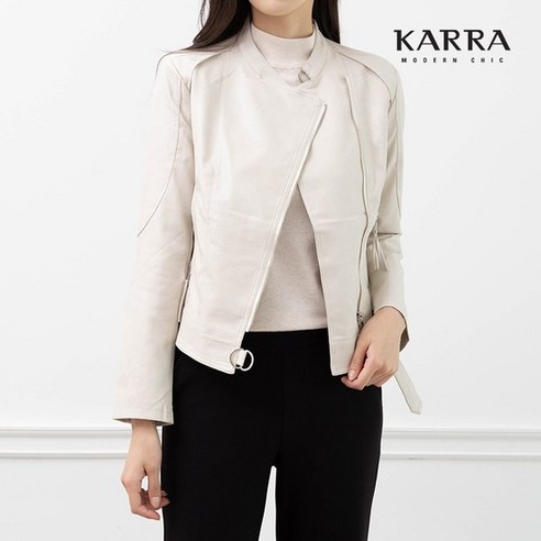[카라] KARRA (77까지)집업페이크레더자켓_A3F0429