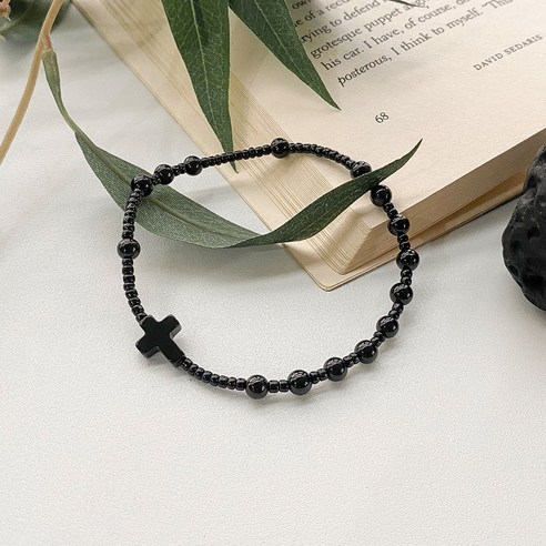 [오케이나우ㅣ인기상품] 비쥬 오닉스 묵주팔찌: 세련된 스타일과 심오한 의미의 조화 [OKNOWㅣ추천상품]