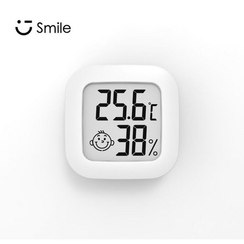 Smile 온 습도계 디지털 온습도계 미니습도계 차량용온도계, 흰색, 1개
