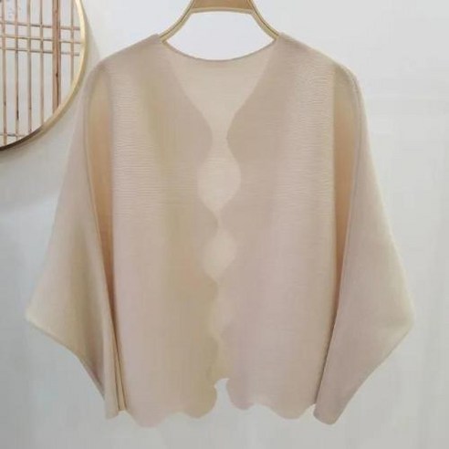 플리츠가디건 플리츠 자켓 블라우스 상의 여성 루즈한 캐주얼 빅 사이즈