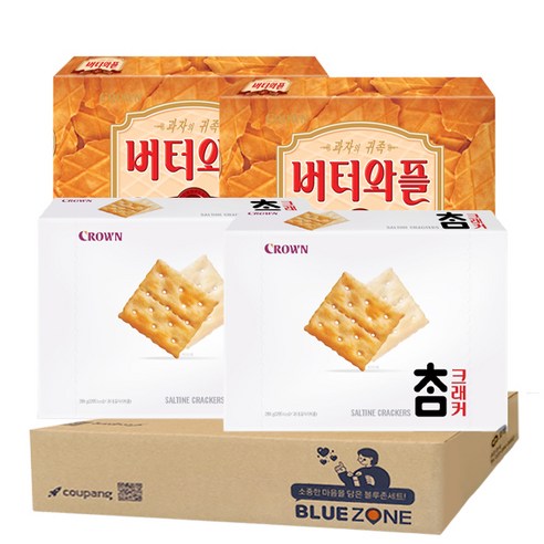 블루존 크라운 버터와플316g x 2개 + 참크래커280g x 2개, 1개