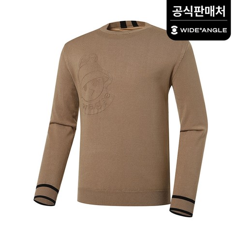[와이드앵글 공식] 남성 WG 스트럭쳐 로고 스웨터 풀오버 M WMW22K72E3