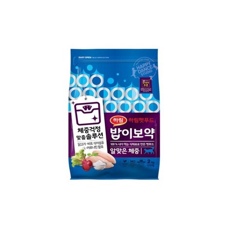 하림펫푸드 전연령 밥이보약 알맞은체중 고양이사료, 다이어트(체중감소), 2kg, 1개