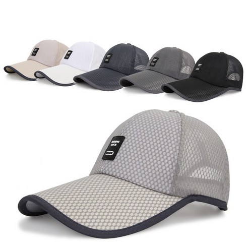 모자 남성 여름 선캡 낚시 썬캡 야구모자 에어캡, 블랙, 조절가능(55-62)