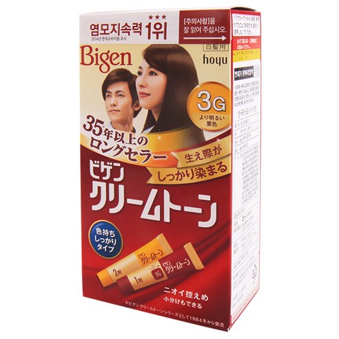 비겐 크림톤 염모제 60g, 5G 진한밤색, 3개