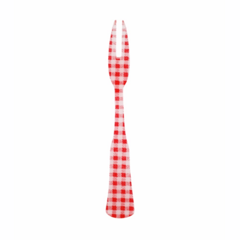 사브르 챰 체크 칵테일포크, Red, 1개