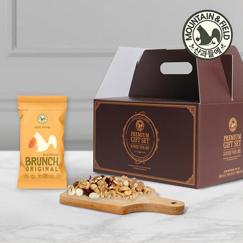 산과들에 브런치오리지널 60입 하루견과류 선물세트, 1세트, 20g