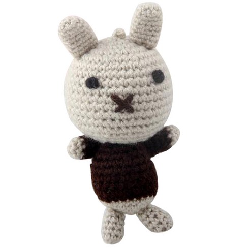 Ursmart Handmad 박제 장난감 재료 패키지 Crocheted 토끼 장난감 뜨개질 바느질 공예, 다색, 코튼