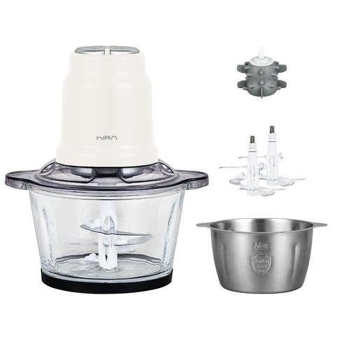 히라 허리케인 1.9L 전동 멀티 믹서기 및 쵸퍼, 유리와 스텐 용기 포함 풀세트 – HR-MX1900 에이엠다지기