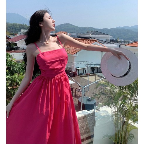 봄과 가을 로맨틱 패션 슬링 여성 원피스 여름 새로운 프랑스 스타일 우아한 높은 허리 슬리밍 차 브레이크 큰 원피스
