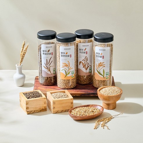 밀레의공방 싹이 보이는 무농약 발아쌀 귀리 흑보리 현미 찰현미, 750g, 1개, 발아현미쌀