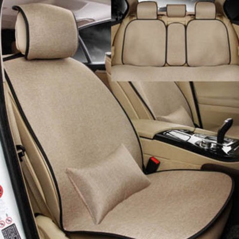 [LM] 사용자 정의 리넨 통기성 자동차 시트 커버 CHANA 모든 모델 CS35 Alsvin Benni CX20 CS75 CX30 CS15 CS95 CS55 자동차 액세서리, beige