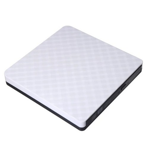 Pohiks 1pc USB 3.0 외부 광학 DVD RW CD ROM 버너 라이터 드라이브 리더 Macbook 노트북 데스크탑 PC, [02] White