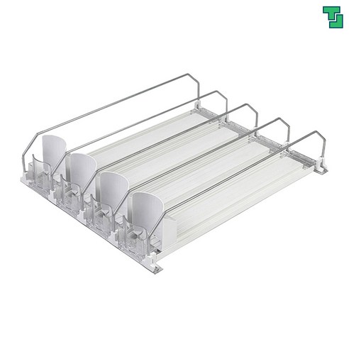트렌드리빙 캔 음료 정리 트레이 자동 정렬 디스펜서 38cm, 화이트