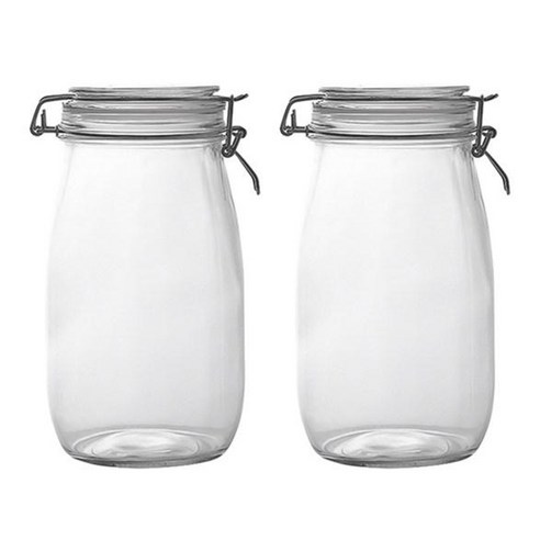 차이나다 다용도 밀폐유리병 1500ml, 2개