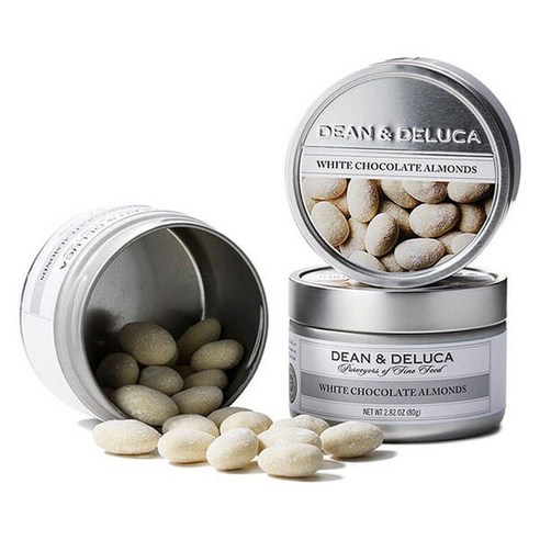 일본초콜릿 DEAN&DELUCA 딘앤델루카 D&D 화이트초콜릿 아몬드 tin 80g, 1개