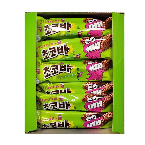 입안에서 바삭바삭한 짱구 21곡 초코바, 달콤한 맛을 즐기세요!