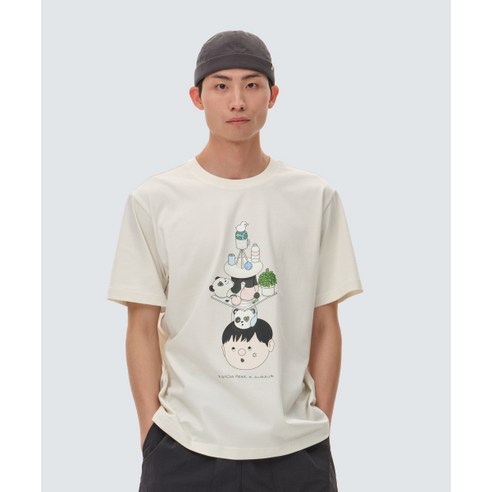 SNOWPEAK APPAREL [스노우피크 X 섭섭] 반팔 티셔츠 Butter Ivory (S24MUFTS83)