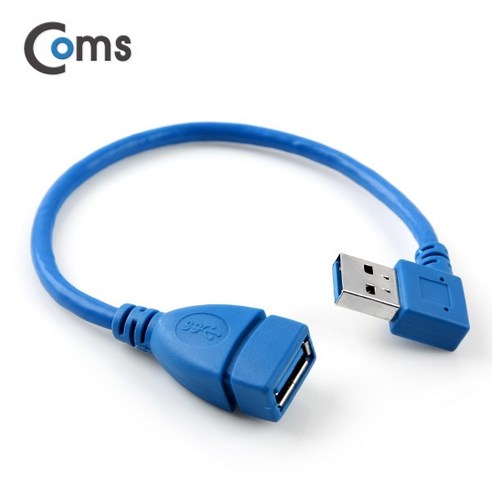 Coms [ITB760] Coms USB 3.0 젠더-연장A(M/F) Short 케이블 좌향90도 꺾임, 1개