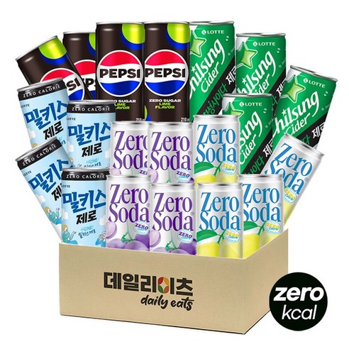 제로 칼로리, 상쾌함이 넘치는 [데일리이츠] 탄산음료 믹스세트