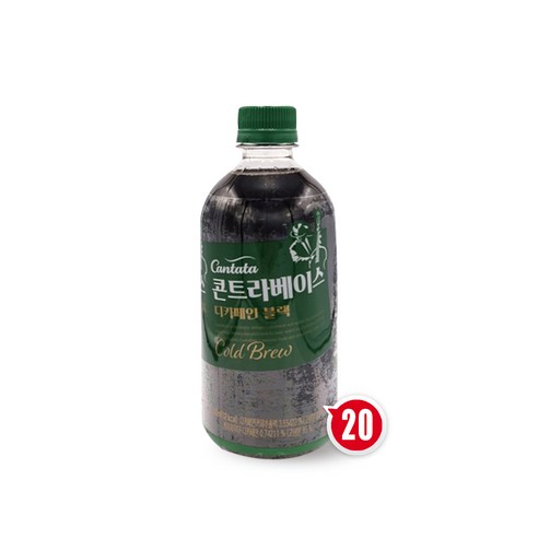 칸타타 콘트라베이스 디카페인 블랙, 20개, 500ml