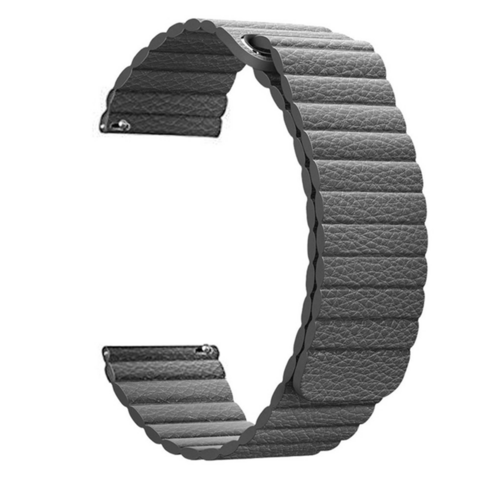 삼성 갤럭시 와치 액티브 스트랩 Galaxy Watch Active 2 44mm 40mm PU 가죽 자성 루프 손목 밴드 20mm 22mm 퀵 릴리스 시계줄, #16
