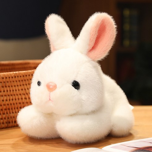 보니하우스 2023 보송보송 토끼 애착 인형, 하얀 토끼, 스몰