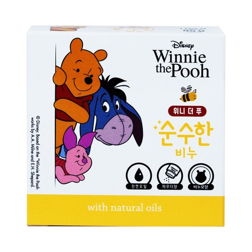 디즈니 위니 더 푸 순수한비누 유아용 100g, 상세페이지 참조