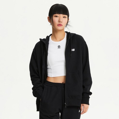 [백화점판] 뉴발란스 남여공용 ESS 클래식 후드집업 (SEMI OVER FIT) 자켓 바람막이