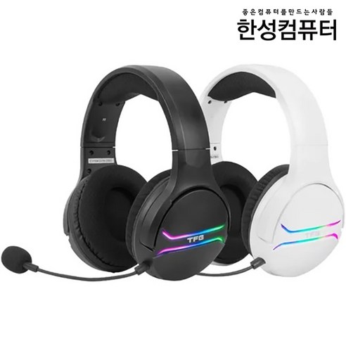 한성컴퓨터 TFG CH1 Wireless 가상 7.1채널 무선 게이밍 헤드셋 (화이트), 1