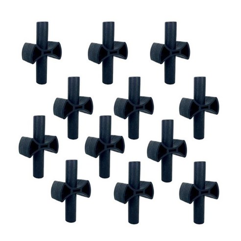 12X 트램폴린 인클로저 폴 갭 스페이서 트램폴린 용 트램폴린 플라스틱, 협동사, 검은 색