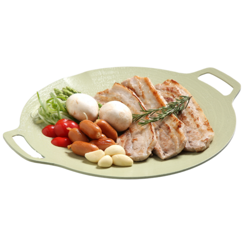 셰프라인 인앤아웃 세라믹 그리들팬 플러스 구이판 불판, 1개, 그린 36cm