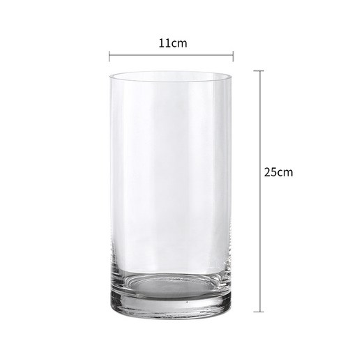 DFMEI 북유럽 인스 유리 꽃병 일자 투명 진열장 수양꽃 거실 꽃꽂이 장식입니다., 일자1225(1등급)입니다, 큰