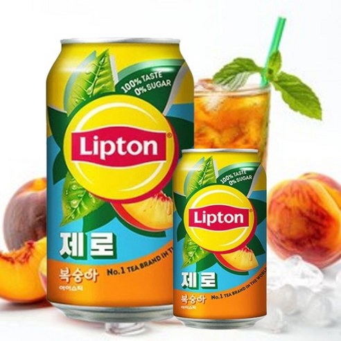 리리미마켓 립톤제로슈가복숭아아이스티, 48개, 355ml