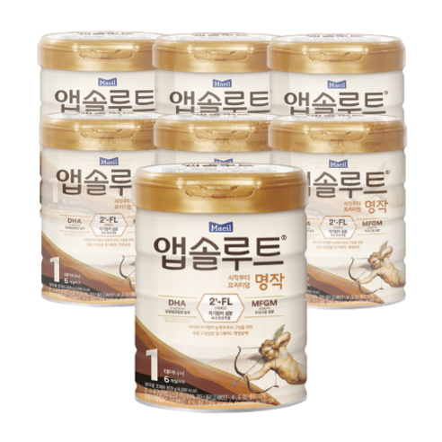 앱솔루트 명작 2FL 분유 1단계, 800g, 7개