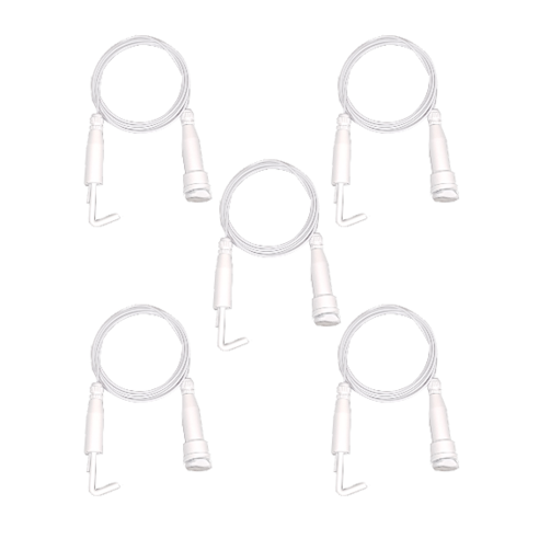 JC자재백화점 천정 레일 와이어 액자 걸이 액자 고리 5세트, 화이트, 5개 싱글하우스