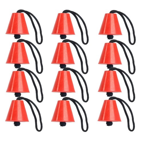 유니버설 카약 스쿠퍼 플러그 키트 실리콘 Scupper 플러그 드레인 구멍 스토퍼 Bung Kayaks 카누 12pcs 빨간색, 보여진 바와 같이